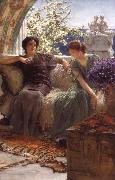 Sir Lawrence Alma-Tadema,OM.RA,RWS Unwelcome Confidence oil painting artist